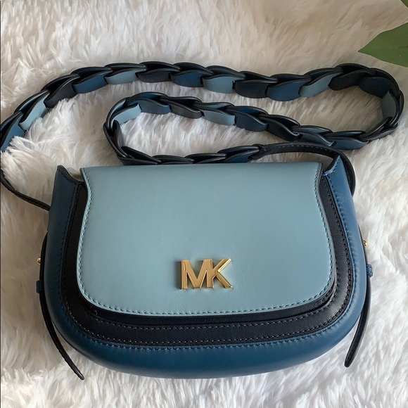 NWT Michael Kors small leather saddle bag